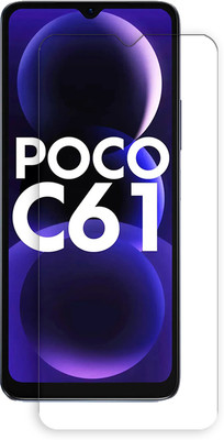 SOMTONE Edge To Edge Tempered Glass for Poco C61 FRONT SCREEN GUARD(Pack of 1)
