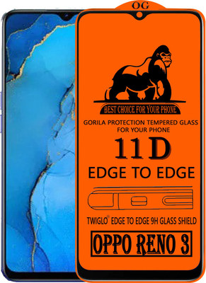 TWIGLO Edge To Edge Tempered Glass for OPPO RENO 3(Pack of 1)