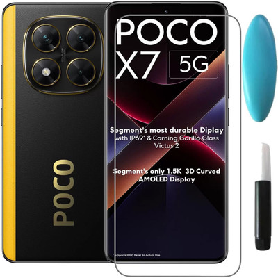 AKSHUD Edge To Edge Tempered Glass for POCO X7 5G, Poco X7(Pack of 1)