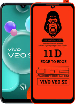 Laxdom Edge To Edge Tempered Glass for VIVO V20 SE(Pack of 1)