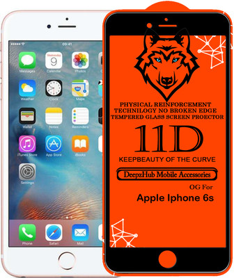 DeepzHub Edge To Edge Tempered Glass for Apple iPhone 6s(Pack of 1)