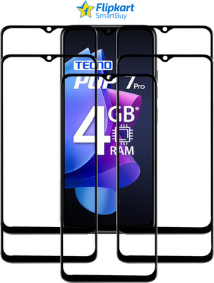 Flipkart SmartBuy Edge To Edge Tempered Glass for TECNO POP 7 PRO(Pack of 5)