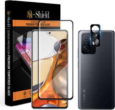 MS-Shield Edge To Edge Tempered Glass for Xiaomi 11T Pro 5G, With Camera Lens Protector(Pack of 1)