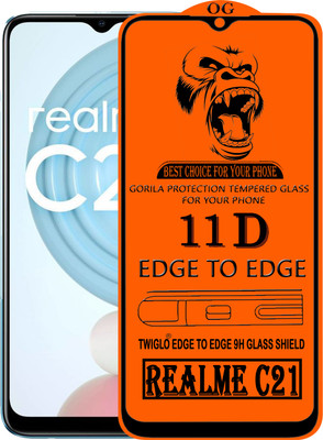 TWIGLO Edge To Edge Tempered Glass for REALME C21(Pack of 1)