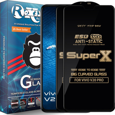 Roxel Edge To Edge Tempered Glass for VIVO V20 PRO(Pack of 2)