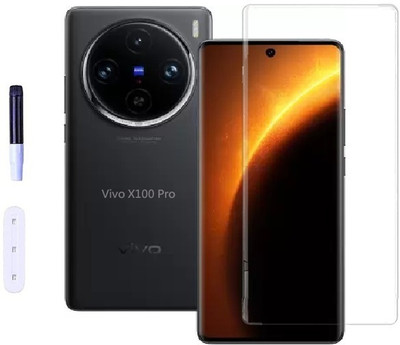 Mersal Edge To Edge Tempered Glass for vivo X100 Pro, UV Curved Screen Protector with Easy Installation Kit(Pack of 1)