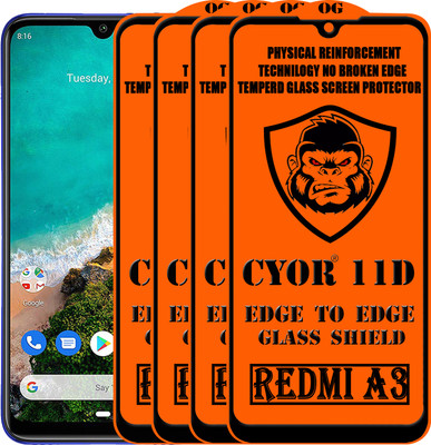 CYOR Edge To Edge Tempered Glass for REDMI A3(Pack of 4)
