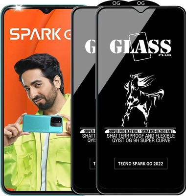 Qyist Edge To Edge Tempered Glass for TECNO SPARK GO 2022(Pack of 2)