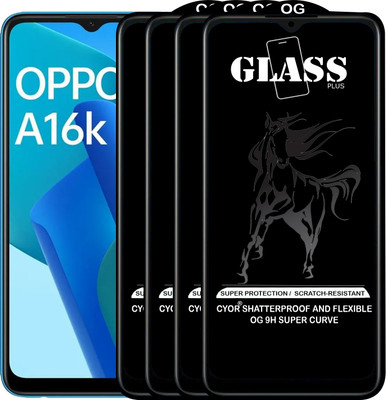 CYOR Edge To Edge Tempered Glass for OPPO A16K(Pack of 4)