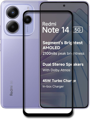 INFINITYWORLD Edge To Edge Tempered Glass for Redmi Note 14 5G(Pack of 1)