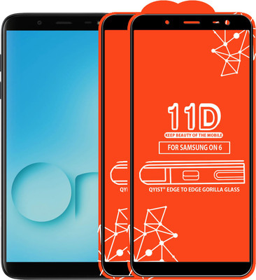 Qyist Edge To Edge Tempered Glass for Samsung Galaxy On6(Pack of 2)