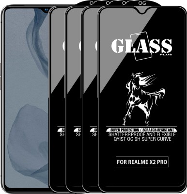 Qyist Edge To Edge Tempered Glass for Realme X2 Pro(Pack of 4)