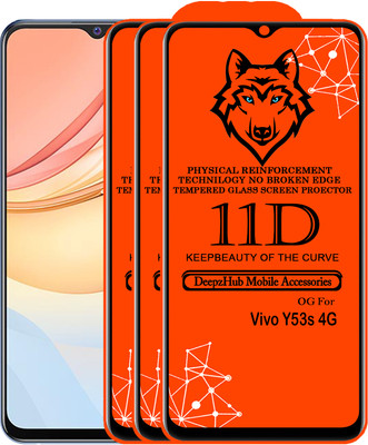 DeepzHub Edge To Edge Tempered Glass for vivo Y53s(Pack of 3)