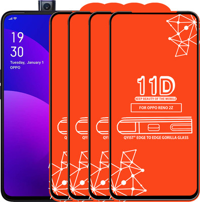 Qyist Edge To Edge Tempered Glass for Oppo Reno2 F(Pack of 4)