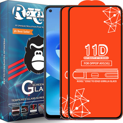 Roxel Edge To Edge Tempered Glass for Oppo A95(5G)(Pack of 2)