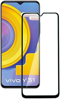 EITANSHA CREATION Edge To Edge Tempered Glass for Vivo Y31, Vivo Y31s(Pack of 1)