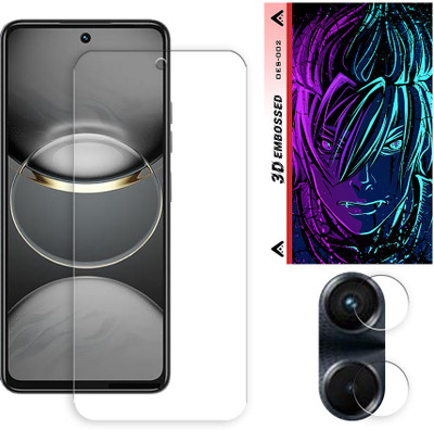 ARBAN Edge To Edge Tempered Glass for Tecno Spark 30 Pro 4G Tempered Glass Screen Protector | Anti-Scratch | Edge to Edge Full Coverage | 9H Hardness (1 FRONT SCREEN GUARD + 1 CAMERA LENS PROTECTOR + 1 FREE BACK EMBOSSED SKIN002)(Pack of 1)