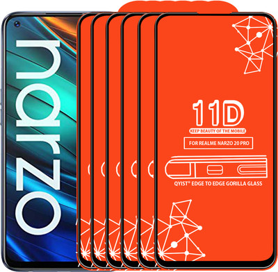 Qyist Edge To Edge Tempered Glass for Realme Narzo 20 Pro(Pack of 6)