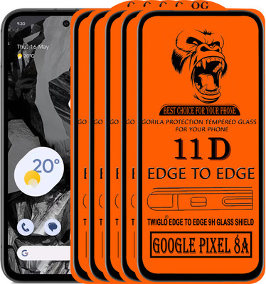 TWIGLO Edge To Edge Tempered Glass for GOOGLE PIXEL 8A(Pack of 5)