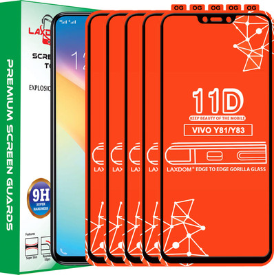 Laxdom Edge To Edge Tempered Glass for Vivo Y81(Pack of 5)