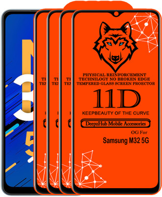 DeepzHub Edge To Edge Tempered Glass for Samsung M32 5G(Pack of 4)