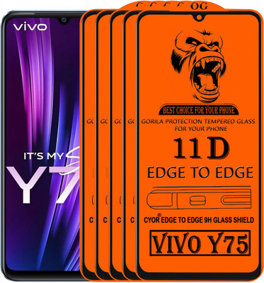 CYOR Edge To Edge Tempered Glass for VIVO Y75(Pack of 5)