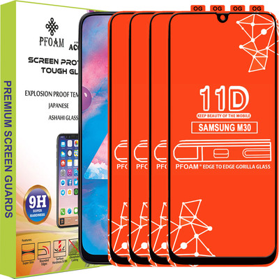 PFOAM Edge To Edge Tempered Glass for SAMSUNG GALAXY M30(Pack of 4)