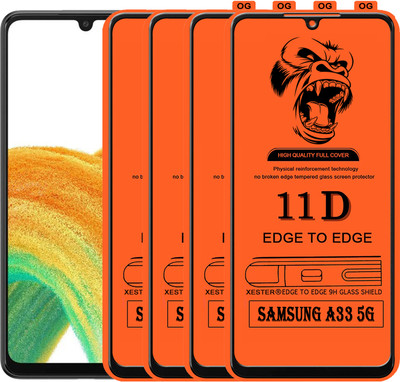 PFOAM Edge To Edge Tempered Glass for SAMSUNG GALAXY A33 5G(Pack of 4)