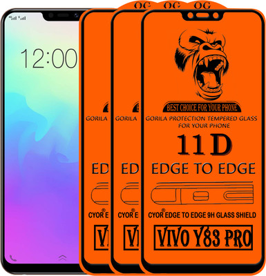 CYOR Edge To Edge Tempered Glass for VIVO Y83 PRO(Pack of 3)