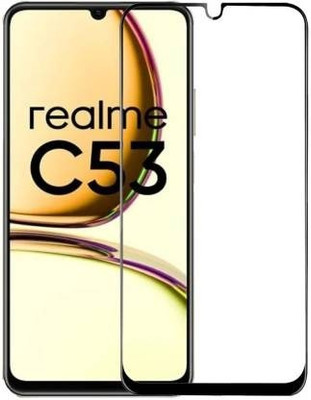 DMJHP Edge To Edge Tempered Glass for Realme C53(Pack of 1)
