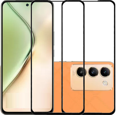 HOBBYTRONICS Edge To Edge Tempered Glass for vivo Y200e 5G, vivo Y200e, Vivo Y200e 5G, Vivo Y200e(Pack of 2)