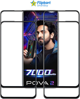 Flipkart SmartBuy Edge To Edge Tempered Glass for TECNO POVA 2(Pack of 4)