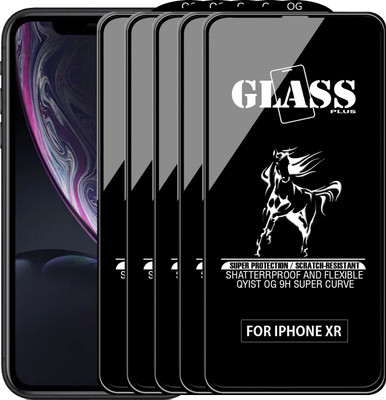 Qyist Edge To Edge Tempered Glass for Apple iPhone XR(Pack of 5)