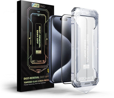 CASETiNO Edge To Edge Tempered Glass for Apple iPhone 15 Pro Max(Pack of 2)
