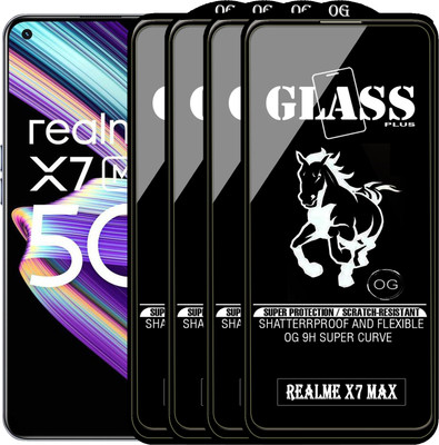PFOAM Edge To Edge Tempered Glass for REALME X7 MAX(Pack of 4)