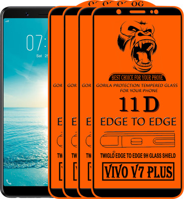 TWIGLO Edge To Edge Tempered Glass for VIVO V7 Plus(Pack of 4)