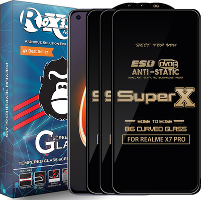 Roxel Edge To Edge Tempered Glass for REALME X7 PRO(Pack of 3)