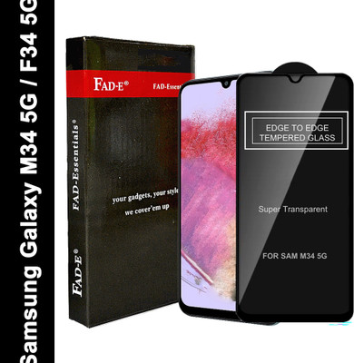 FAD-E Edge To Edge Tempered Glass for Samsung Galaxy M34 5G, Samsung Galaxy F34 5G(Pack of 1)