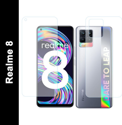 raxxy Front and Back Tempered Glass for Realme 8(Pack of 2)