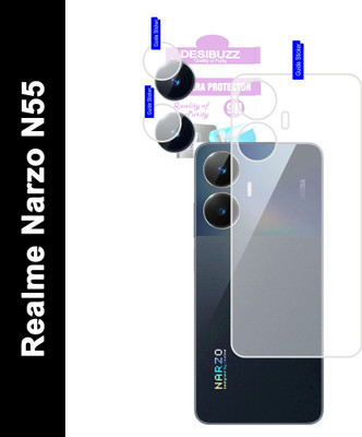 DESIBUZZ Back Tempered Glass for realme narzo N55(Pack of 2)
