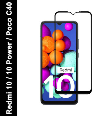 Colorfly Edge To Edge Tempered Glass for REDMI 10, Redmi 10 Power, Poco C40, REDMI 10C(Pack of 1)