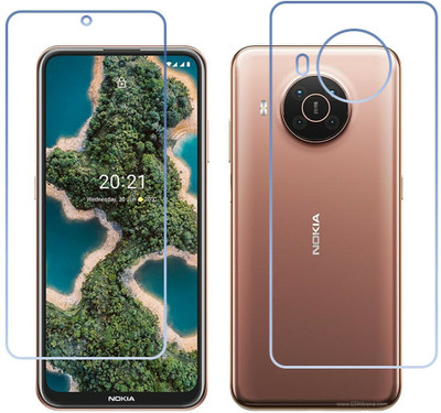 DVTECH Front and Back Screen Guard for 9H Crystal Clear Front And Carbon Fiber BackNokia X20(Pack of 1)