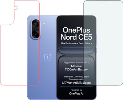 SPRITZEN Front and Back Screen Guard for OnePlus Nord CE5 5G, Matte Tempered Glass, Back Screen Guard With Glossy Finish(Pack of 2)