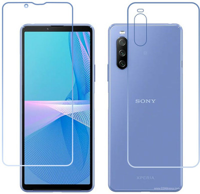 DVTECH Front and Back Screen Guard for 9H Crystal Clear Front And Carbon Fiber BackSony Xperia 10 III(Pack of 1)
