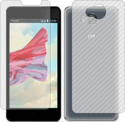 Mobling Front and Back Screen Guard for LYF WIND 4S (Front 9H Hardness Matte & Carbon Fiber Skin for Back)(Pack of 2)