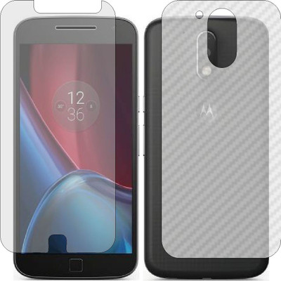 ZINGTEL Front and Back Screen Guard for MOTOROLA XT1643 MOTO G4 PLUS (Front Matte Finish & Back 3d Carbon Fiber)(Pack of 2)