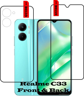 Zoku Protection Front and Back Tempered Glass for Realme C33(Pack of 2)
