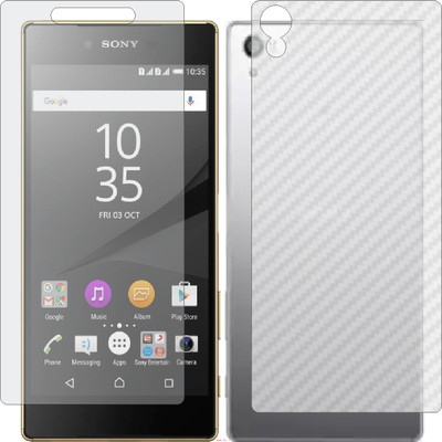 Mobling Front and Back Screen Guard for SONY XPERIA Z5 PREMIUM (Front 9H Hardness Matte & Carbon Fiber Skin for Back)(Pack of 2)