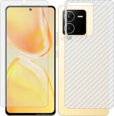 MOBART Front and Back Screen Guard for VIVO S15 V2203A (Front Matte Finish & Back 3d Carbon Fiber)(Pack of 2)