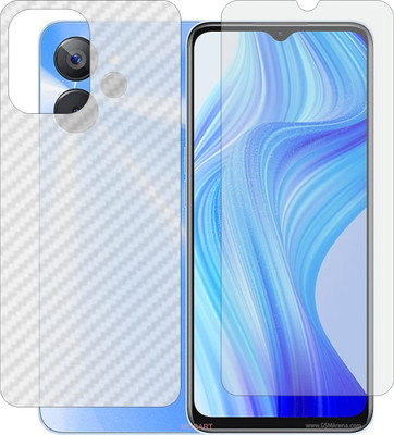 MOBART Front and Back Screen Guard for REALME 10T 5G (Front Matte Finish & Back 3d Carbon Fiber)(Pack of 2)